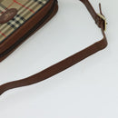 Burberrys Nova Check Shoulder Bag Canvas Beige Gold Auth 124461-7