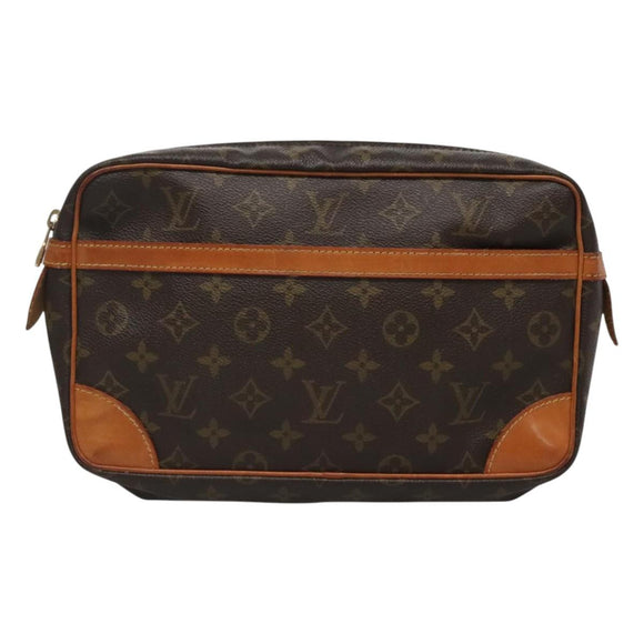 LOUIS VUITTON Monogram Compiegne 28 Clutch Bag M51845 LV Auth 124471