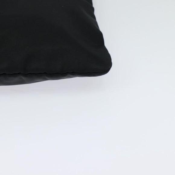 PRADA Shoulder Bag Nylon Black Silver Auth 124484