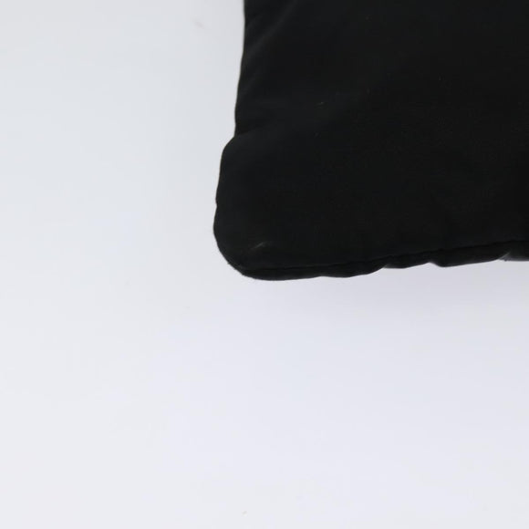 PRADA Shoulder Bag Nylon Black Silver Auth 124484