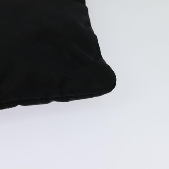 PRADA Shoulder Bag Nylon Black Silver Auth 124484