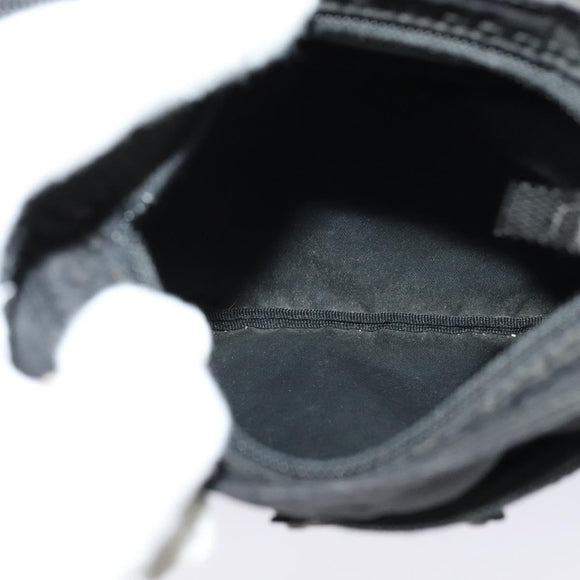 PRADA Shoulder Bag Nylon Black Silver Auth 124484