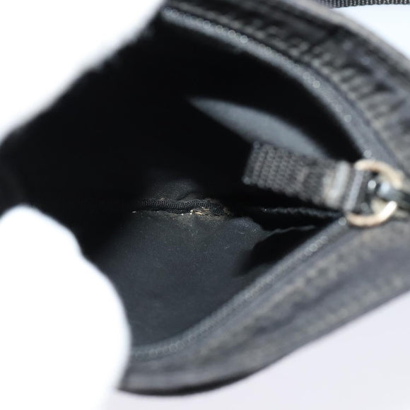 PRADA Shoulder Bag Nylon Black Silver Auth 124484
