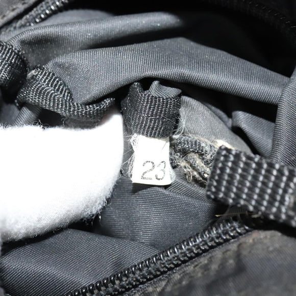 PRADA Shoulder Bag Nylon Black Silver Auth 124484