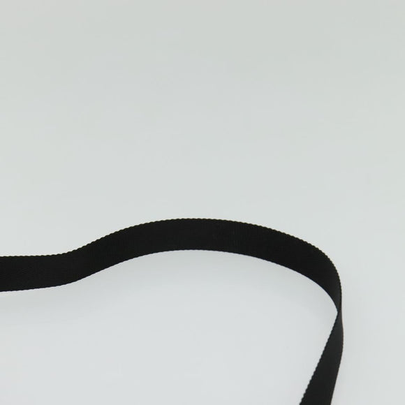 PRADA Shoulder Bag Nylon Black Silver Auth 124484