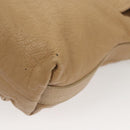 BVLGARI Shoulder Bag Leather Beige Gold Auth 124489-17