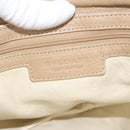 BVLGARI Shoulder Bag Leather Beige Gold Auth 124489-22