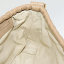 BVLGARI Shoulder Bag Leather Beige Gold Auth 124489-23