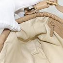 BVLGARI Shoulder Bag Leather Beige Gold Auth 124489-24