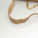 BVLGARI Shoulder Bag Leather Beige Gold Auth 124489-8