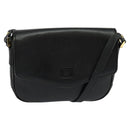 Burberrys Shoulder Bag Leather Black Gold Auth 124499-1