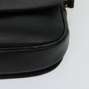 Burberrys Shoulder Bag Leather Black Gold Auth 124499-14