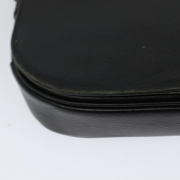 Burberrys Shoulder Bag Leather Black Gold Auth 124499