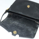 Burberrys Shoulder Bag Leather Black Gold Auth 124499-10