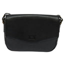 Burberrys Shoulder Bag Leather Black Gold Auth 124499-13