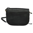 Burberrys Shoulder Bag Leather Black Gold Auth 124499-2