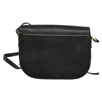 Burberrys Shoulder Bag Leather Black Gold Auth 124499 - 0