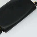 Burberrys Shoulder Bag Leather Black Gold Auth 124499-6