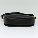 Burberrys Shoulder Bag Leather Black Gold Auth 124499-5
