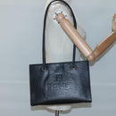 FENDI Shoulder Bag Leather Black Auth 124503-19
