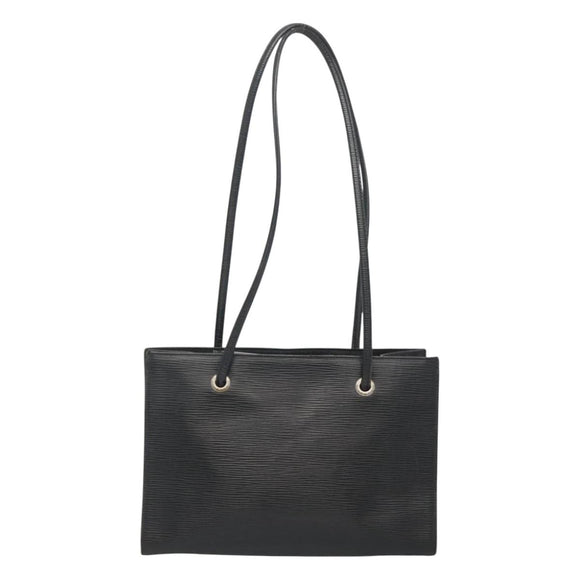 FENDI Shoulder Bag Leather Black Auth 124503