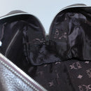 MCM Hand Bag Leather Dark Brown Silver Auth 124506-18