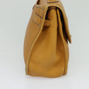 CELINE Hand Bag Leather 2way Yellow Auth 124515-3