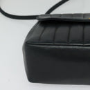 CHANEL Matelasse Mademoiselle Shoulder Bag Lamb Skin Black Gold CC Auth 124522-9