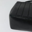 CHANEL Matelasse Mademoiselle Shoulder Bag Lamb Skin Black Gold CC Auth 124522-15