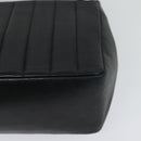 CHANEL Matelasse Mademoiselle Shoulder Bag Lamb Skin Black Gold CC Auth 124522-16