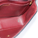 CHANEL Matelasse Mademoiselle Shoulder Bag Lamb Skin Black Gold CC Auth 124522-20