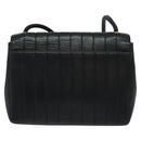 CHANEL Matelasse Mademoiselle Shoulder Bag Lamb Skin Black Gold CC Auth 124522-2