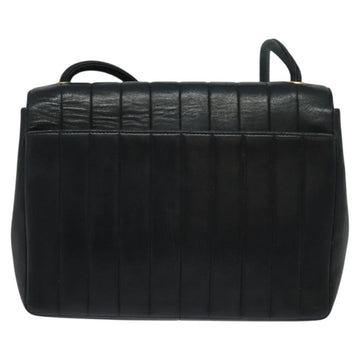 CHANEL Matelasse Mademoiselle Shoulder Bag Lamb Skin Black Gold CC Auth 124522 - 0