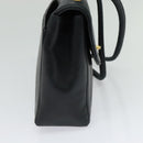 CHANEL Matelasse Mademoiselle Shoulder Bag Lamb Skin Black Gold CC Auth 124522-3