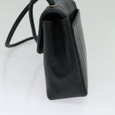 CHANEL Matelasse Mademoiselle Shoulder Bag Lamb Skin Black Gold CC Auth 124522-4