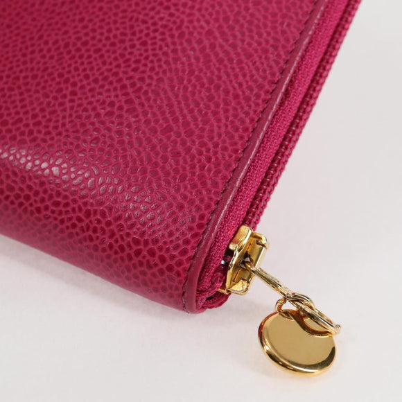 CHANEL COCO Mark Clutch Bag Caviar Skin Pink Gold CC Auth 124523V