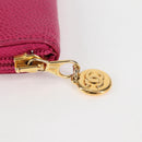 CHANEL COCO Mark Clutch Bag Caviar Skin Pink Gold CC Auth 124523V-12