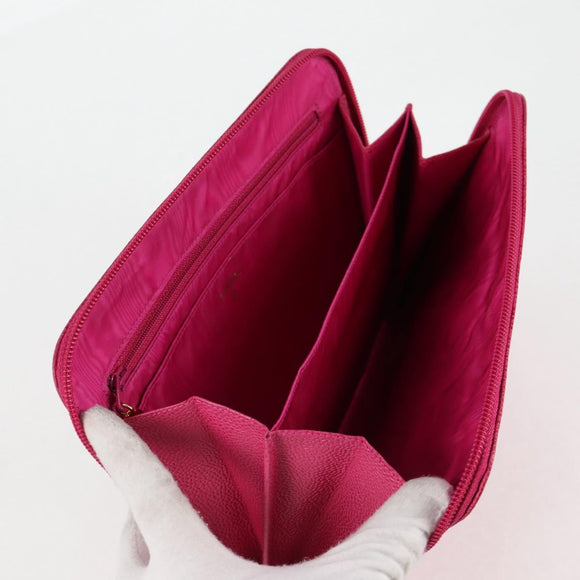 CHANEL COCO Mark Clutch Bag Caviar Skin Pink Gold CC Auth 124523V