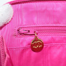 CHANEL COCO Mark Clutch Bag Caviar Skin Pink Gold CC Auth 124523V-18