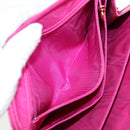 CHANEL COCO Mark Clutch Bag Caviar Skin Pink Gold CC Auth 124523V-19