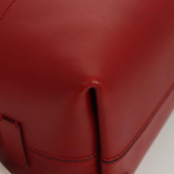 FENDI Pecan Canvas Hand Bag Brown Black Auth 124524