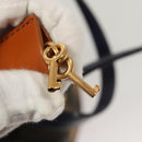 FENDI Pecan Canvas Hand Bag Brown Black Auth 124524-15