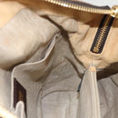 FENDI Pecan Canvas Hand Bag Brown Black Auth 124524-18