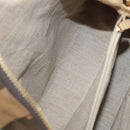 FENDI Pecan Canvas Hand Bag Brown Black Auth 124524-20