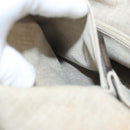 FENDI Pecan Canvas Hand Bag Brown Black Auth 124524-23