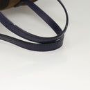 FENDI Pecan Canvas Hand Bag Brown Black Auth 124524-7