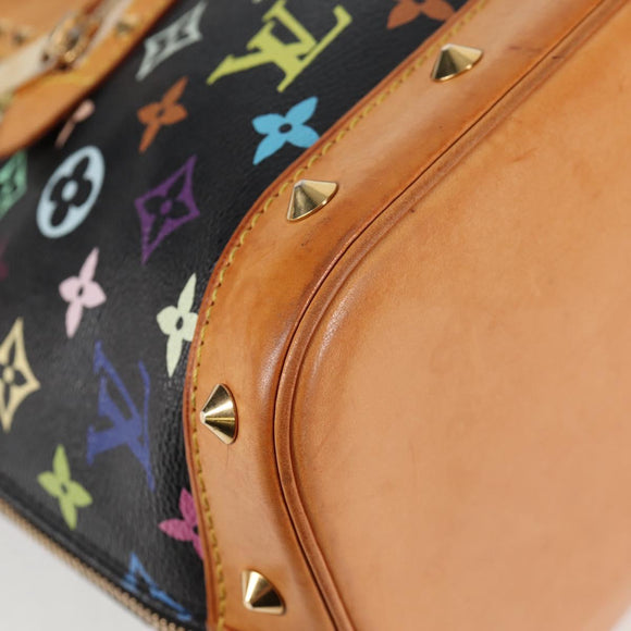 LOUIS VUITTON Monogram Multicolor Alma Hand Bag Black M92646 LV Auth 124549A