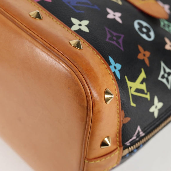 LOUIS VUITTON Monogram Multicolor Alma Hand Bag Black M92646 LV Auth 124549A