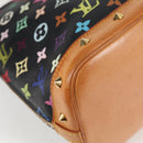 LOUIS VUITTON Monogram Multicolor Alma Hand Bag Black M92646 LV Auth 124549A-15