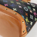 LOUIS VUITTON Monogram Multicolor Alma Hand Bag Black M92646 LV Auth 124549A-16